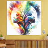 Seizoenen van de maan canvas afdruk (Insitu (Woonkamer))