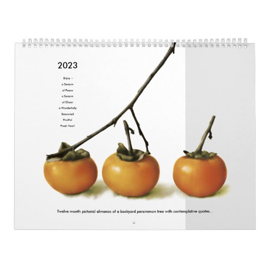 Seizoenen van een foto van de achtertuin Persimmon Kalender (Hoes)