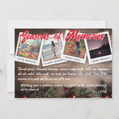 Seizoenen van herinneringen: een jaar in herhaling feestdagenkaart (Voorkant)