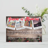 Seizoenen van herinneringen: een jaar in herhaling feestdagenkaart (Staand voorkant)