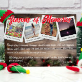 Seizoenen van herinneringen: een jaar in herhaling feestdagenkaart