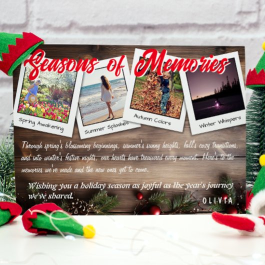 Seizoenen van herinneringen: een jaaroverzicht Ker Feestdagenkaart