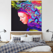 Seizoenen van je geest canvas afdruk (Insitu (Slaapkamer))