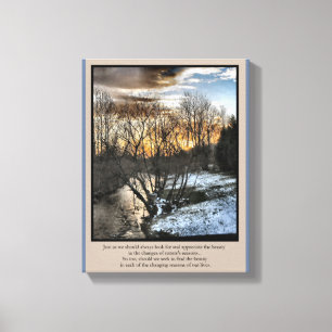 Seizoenen van ons leven Inspirerend Canvas Afdruk