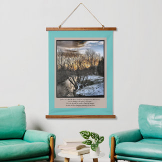 Seizoenen van ons leven Inspirerend Hangend Wandkleed
