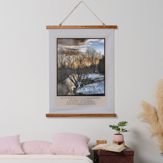 Seizoenen van ons leven Inspirerend Hangend Wandkleed (Slaapkamer)