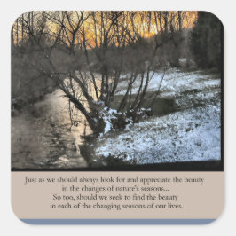 Seizoenen van ons leven Inspirerend Vierkante Sticker