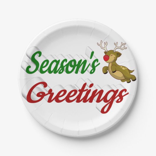 Seizoenen Vergroeten Herinneringsscript Kerstmis Papieren Bordje (Voorkant)