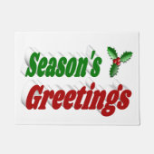 Seizoenen Vergroeten Holly Kersttypografie Deurmat (Voorkant)