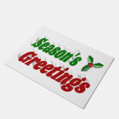 Seizoenen Vergroeten Holly Kersttypografie Deurmat (Schuin)