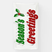 Seizoenen Vergroeten Holly Kersttypografie Spandoek (Verticaal)