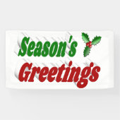 Seizoenen Vergroeten Holly Kersttypografie Spandoek (Horizontaal)