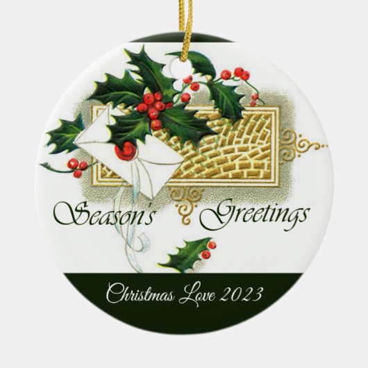  Seizoenen Vergroeten kerstversiering Keramisch Ornament (Voorkant)