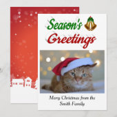 Seizoenen Vergroeten Vertellen Kerstfotoscript Feestdagenkaart (Voorkant / Achterkant)