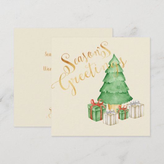 Seizoenen Vergroeten Waterverf Kerstmis (Voorkant / Achterkant)