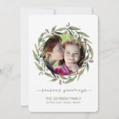 Seizoenen Vergroeten Waterverf Wreatefeestdag Feestdagenkaart (Voorkant)