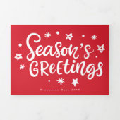 Seizoenen Vergroeten witte tekst multi-fotovakanti Drieluik Kaart (Cover)