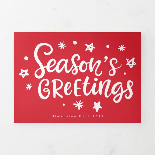 Seizoenen Vergroeten witte tekst multi-fotovakanti Drieluik Kaart (Cover)