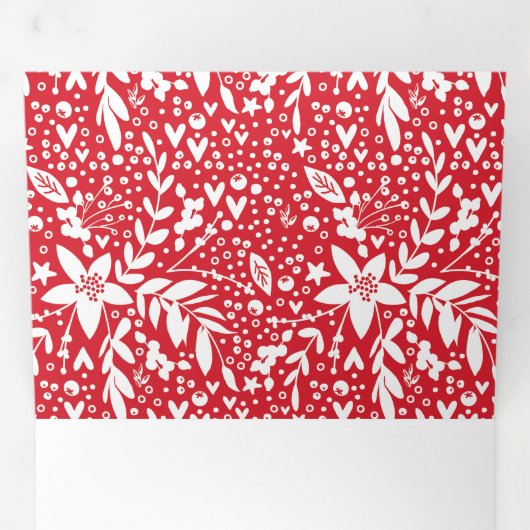 Seizoenen Vergroeten witte tekst multi-fotovakanti Drieluik Kaart (Binnenzijde eerst)