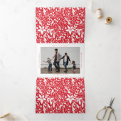 Seizoenen Vergroeten witte tekst multi-fotovakanti Drieluik Kaart (Binnen)