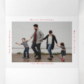 Seizoenen Vergroeten witte tekst multi-fotovakanti Drieluik Kaart (Binnenkant midden)