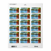 Seizoenen wijzigen natuurlijk etiket (Full Sheet)