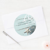 Seizoenen zeeduivel ronde sticker (Envelop)