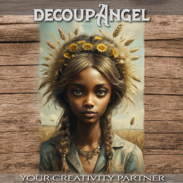 Seizoenen Zusters - 2 van 4 - Zomer - Decoupage - Tissuepapier