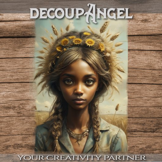 Seizoenen Zusters - 2 van 4 - Zomer - Decoupage - Tissuepapier