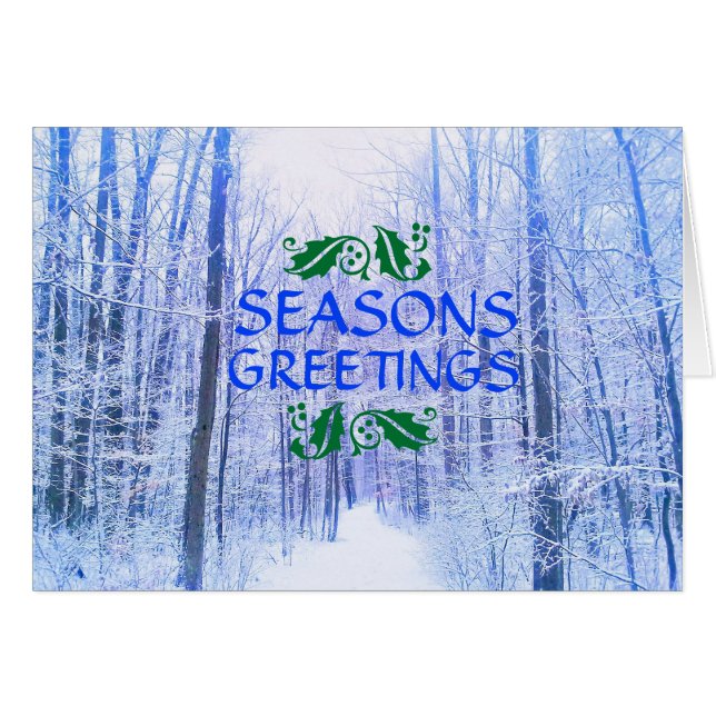 SEIZOENGREETTE WINTERKAART VOOR BOSSEN (Voorkant Horizontaal)