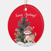 SEIZOENGREETTES CHRISTMAS DEAR KERAMISCH ORNAMENT (Links)