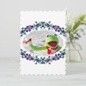 SEIZOENGREETTES Foto lijst Scalloped Inv Kaart (Staand voorkant)