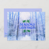 SEIZOENGREETTES WINTER BOSSEN BRIEFKAART (Voorkant / Achterkant)