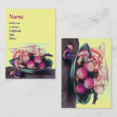 SEIZOENGROENEN, boomstammen en gele bladeren Visitekaartje (Voorkant / Achterkant)