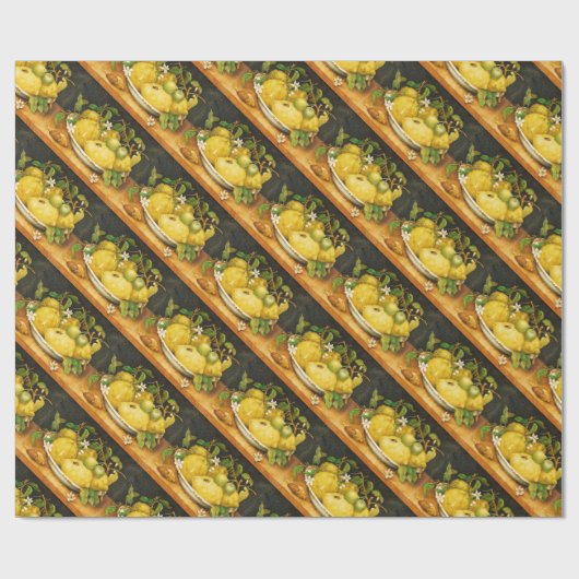 SEIZOENGROENEN EN WITTE STROMEN CADEAUPAPIER (Vlak)