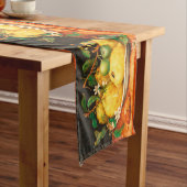 SEIZOENGROENEN EN WITTE STROMEN LANGE TAFELLOPER (Voorbeeld)