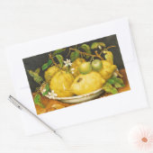 SEIZOENGROENEN EN WITTE STROMEN RECHTHOEKIGE STICKER (Envelop)