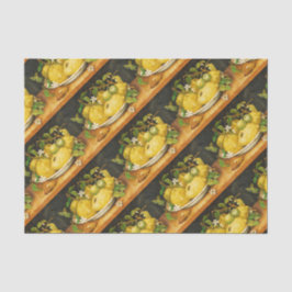 SEIZOENGROENEN EN WITTE STROMEN TISSUEPAPIER