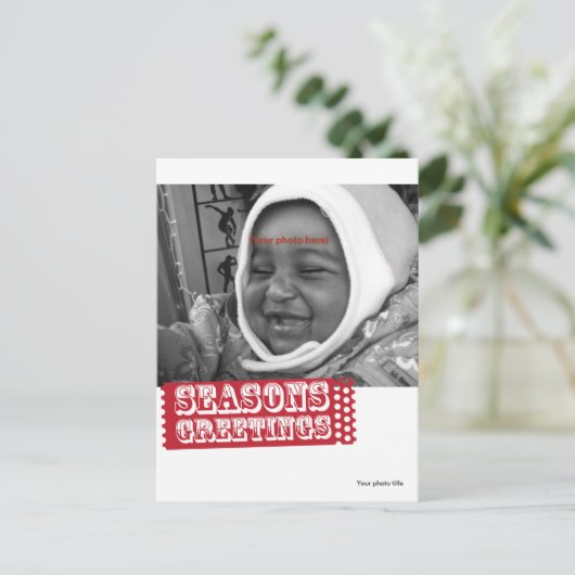 Seizoengroet Ansichtskaart Feestdagenkaart (Staand voorkant)