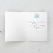 Seizoengroeten Anker, Kerstklokken en Sneeuwvlokke Feestdagen Kaart (Binnen)