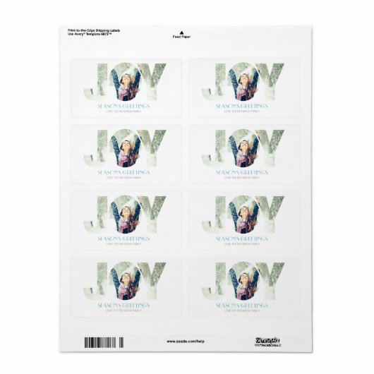 Seizoengroeten (BLUE) Etiket (Full Sheet)