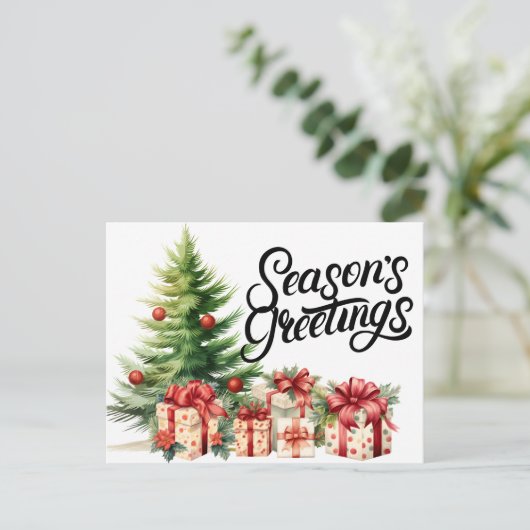 Seizoengroeten Briefkaart (Staand voorkant)