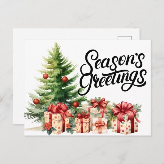 Seizoengroeten Briefkaart (Voorkant / Achterkant)