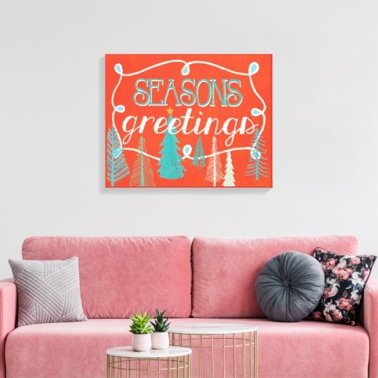 Seizoengroeten Canvas Afdruk (Insitu (Woonkamer))