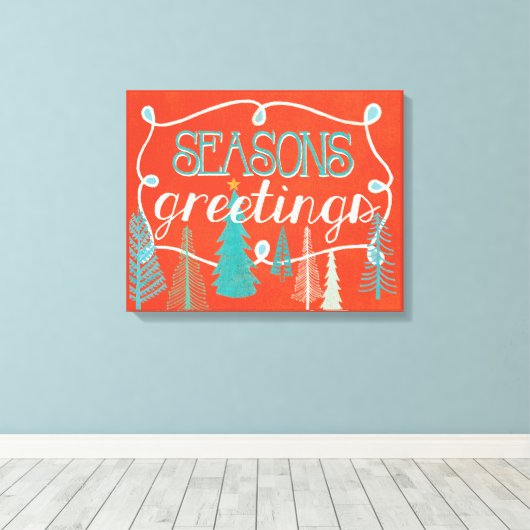 Seizoengroeten Canvas Afdruk (Insitu (Houten vloer))