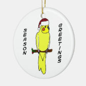 Seizoengroeten Cockatiel kerstversiering Keramisch Ornament (Links)