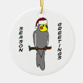 Seizoengroeten Cockatiel kerstversiering Keramisch Ornament (Voorkant)