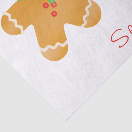 Seizoengroeten Gingerbrood Mannen Tissuepapier (Detail)