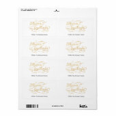 Seizoengroeten (GOLD) Etiket (Full Sheet)