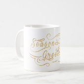 Seizoengroeten (GOLD) Koffiemok (Voorkant links)